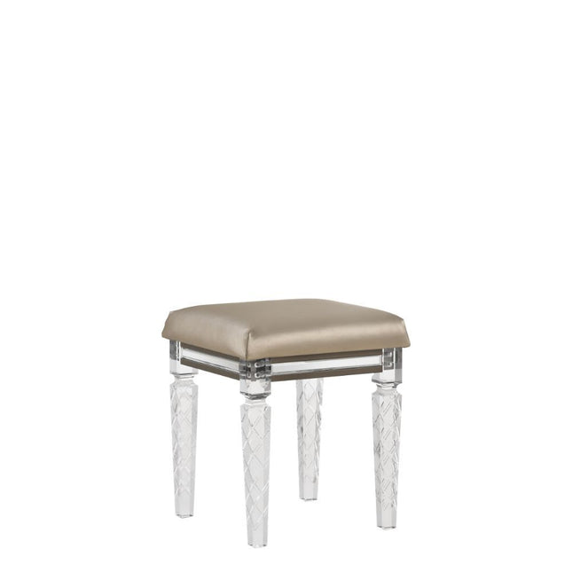 Skylar - Vanity Stool - PU & Dark Champagne - Tony's Home Furnishings