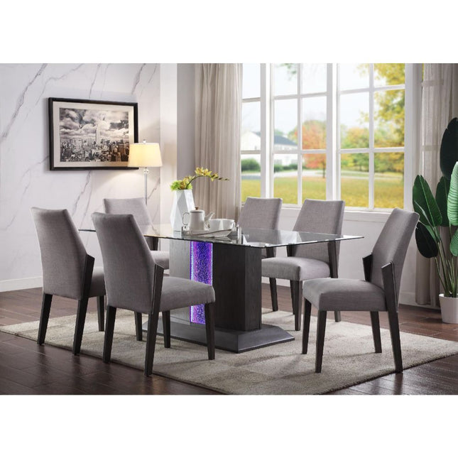 Belay - Dining Table - Gray Oak & Glass Top - Tony's Home Furnishings