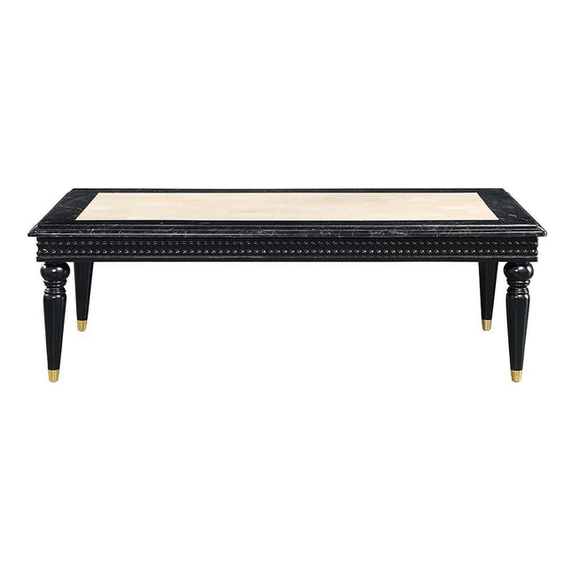 Tayden - Coffee Table - Marble Top & Black Finish - Tony's Home Furnishings