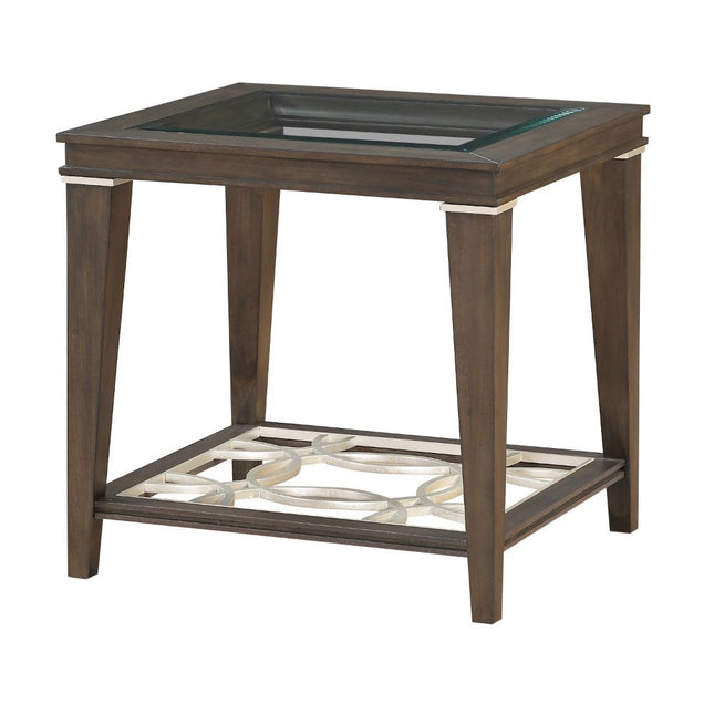 Peregrine - End Table - Walnut & Glass - Tony's Home Furnishings