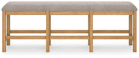 Thumbnail for Havonplane - Brown - Xl Counter Height Upholstered Dining Bench - Tony's Home Furnishings