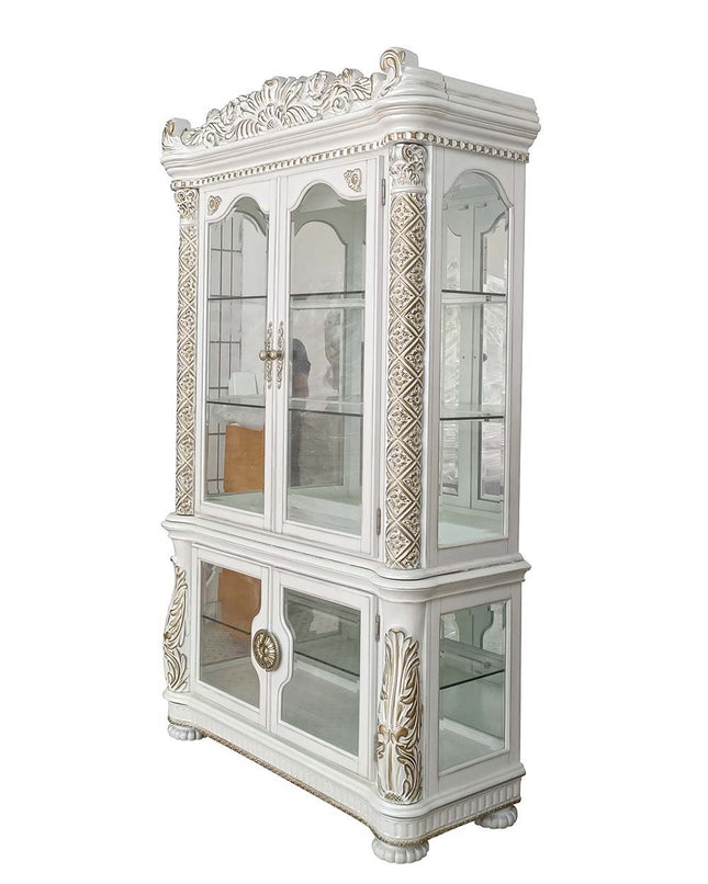 Vendom - Curio - Antique Pearl Finish - Tony's Home Furnishings