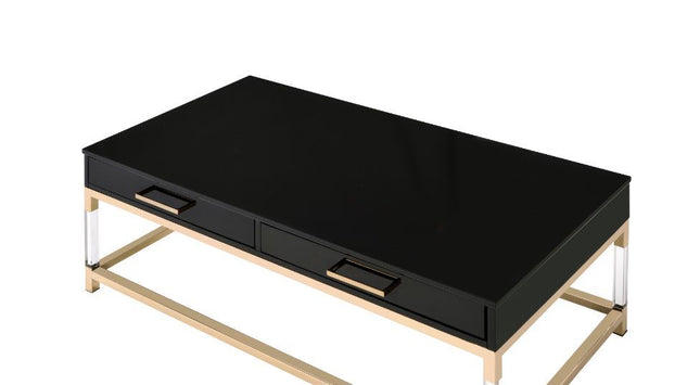 Adiel - Coffee Table - Black & Gold Finish - Tony's Home Furnishings