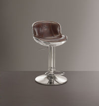 Thumbnail for Brancaster - Stool - Vintage Brown Top Grain Leather & Aluminum - Tony's Home Furnishings