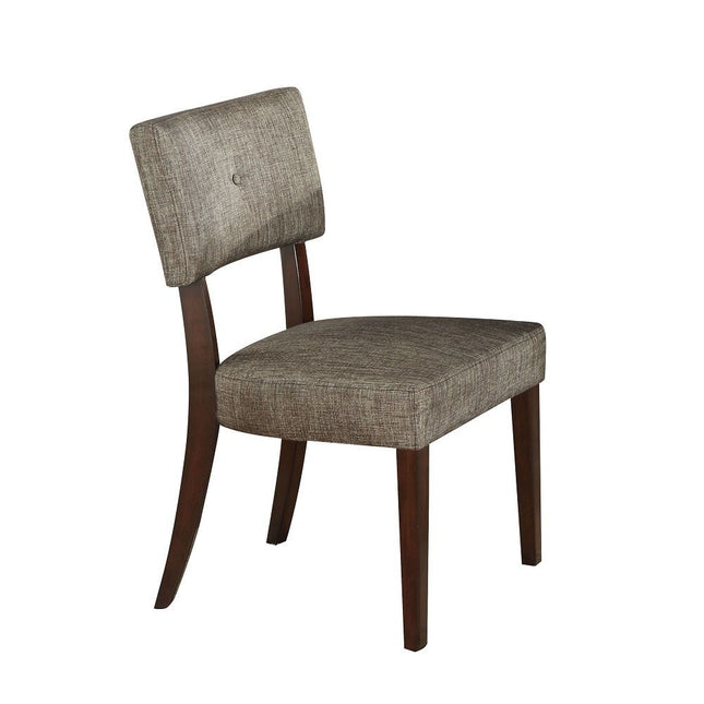 Drake - Side Chair (Set of 2) - Gray Fabric & Espresso - Tony's Home Furnishings