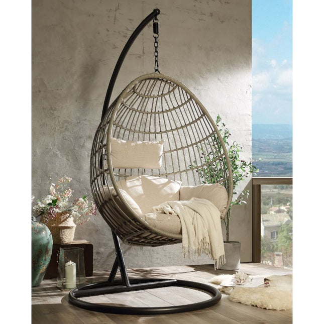 Vasant - Patio Swing Chair - Beige - Tony's Home Furnishings