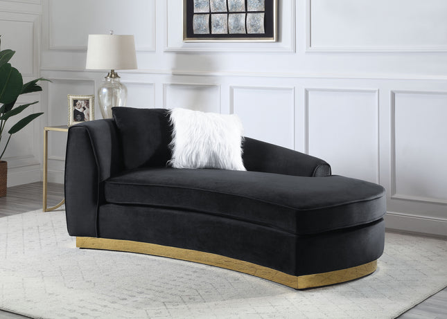 Achelle - Chaise - Black Velvet - Tony's Home Furnishings