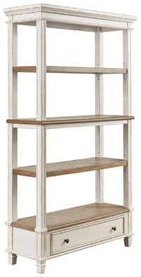 Thumbnail for Realyn - Brown / White - Bookcase Tony's Home Furnishings Furniture. Beds. Dressers. Sofas.