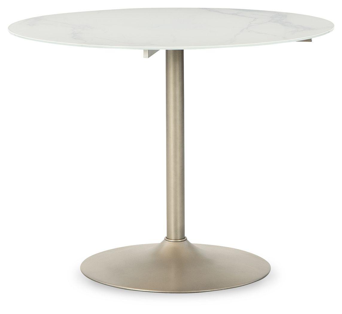 Barchoni - White - Round Dining Room Table Tony's Home Furnishings Furniture. Beds. Dressers. Sofas.