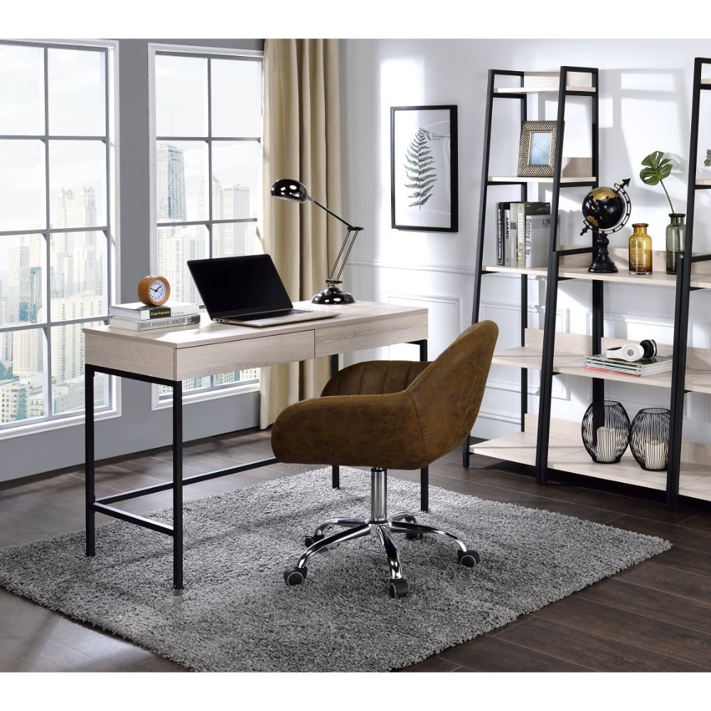Wendral - Desk - Natural & Black - Tony's Home Furnishings