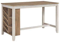 Thumbnail for Skempton - White - Rect Counter Table W/Storage Tony's Home Furnishings Furniture. Beds. Dressers. Sofas.