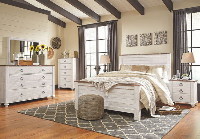 Willowton - Panel Bedroom Set - Tony's Home Furnishings