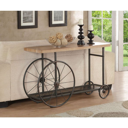 Francie - Accent Table - Oak & Antique Gray - Tony's Home Furnishings