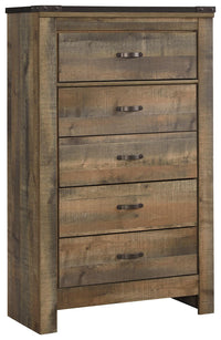Thumbnail for Trinell - Brown - Five Drawer Chest Tony's Home Furnishings Furniture. Beds. Dressers. Sofas.