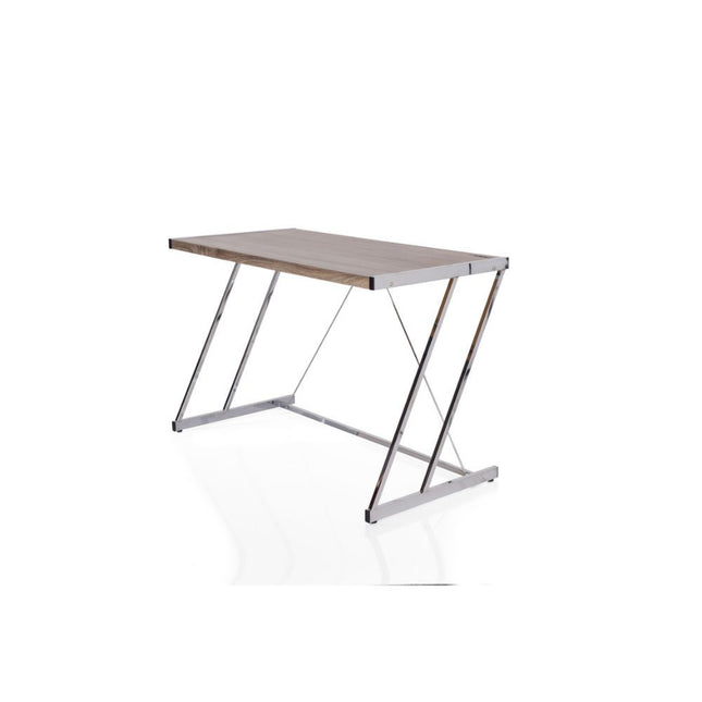 Finis - Desk - Weathered Oak & Chrome - Tony's Home Furnishings