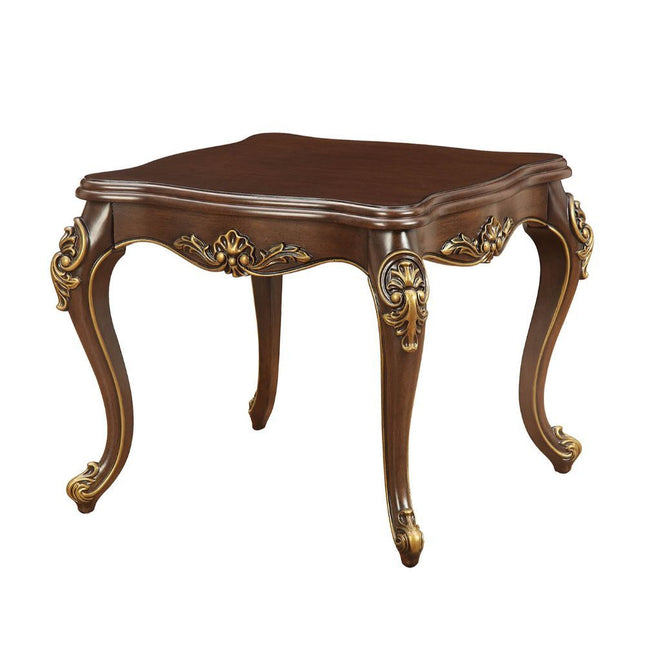 Ameena - End Table - Espresso (Gold Brush) - Tony's Home Furnishings