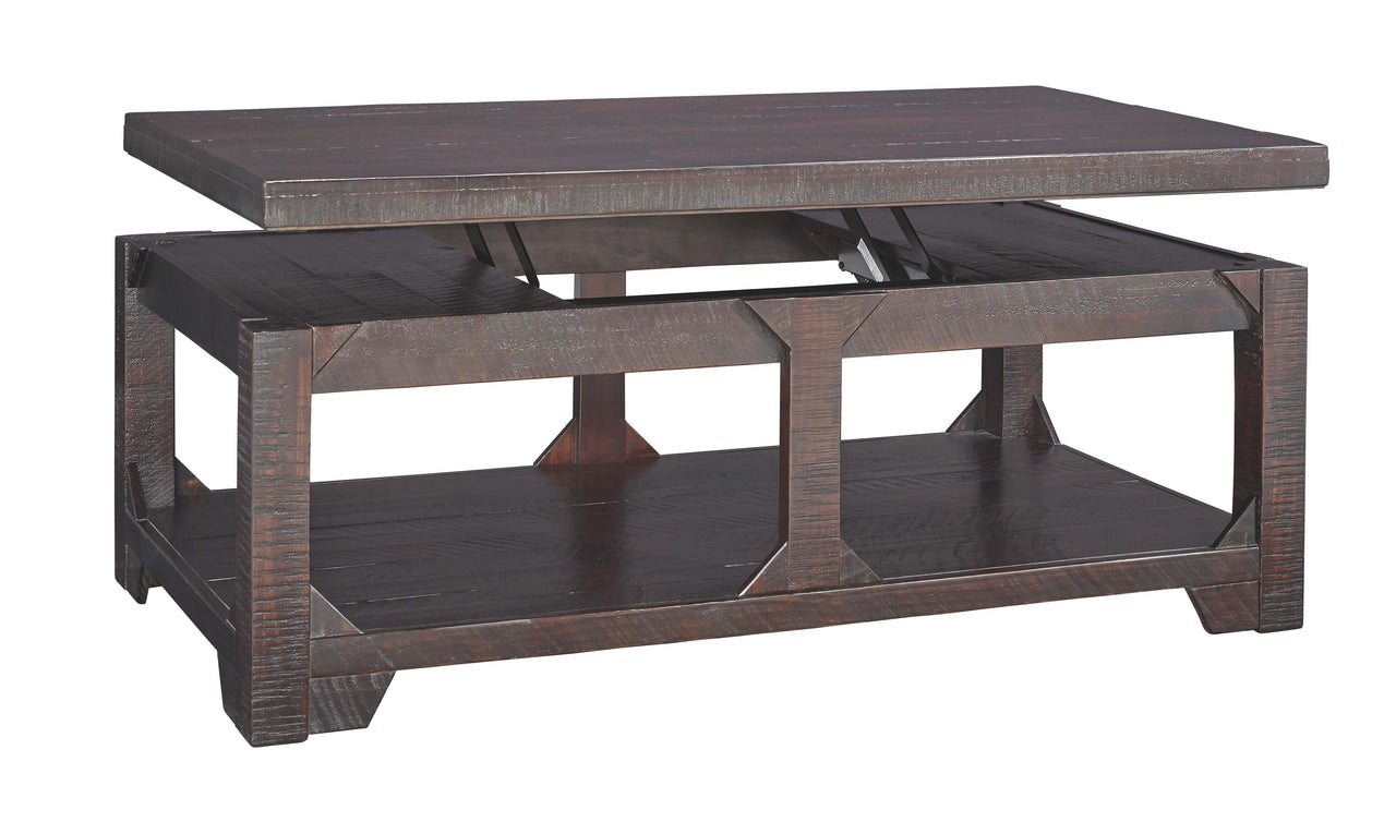 Rogness - Rustic Brown - Lift Top Cocktail Table Tony's Home Furnishings Furniture. Beds. Dressers. Sofas.