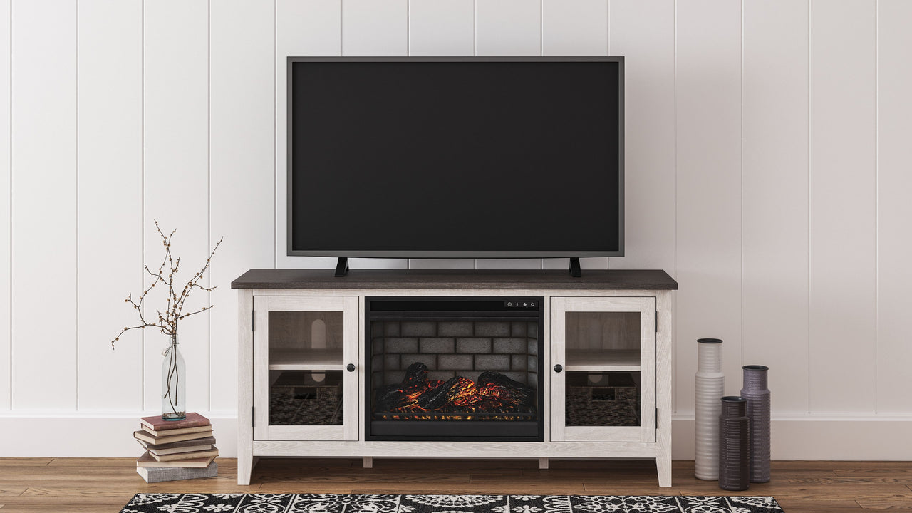 Dorrinson - TV Stand With Fireplace Insert - Tony's Home Furnishings
