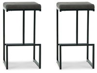 Thumbnail for Strumford - Gray / Black - Tall Uph Barstool (Set of 2) Tony's Home Furnishings Furniture. Beds. Dressers. Sofas.