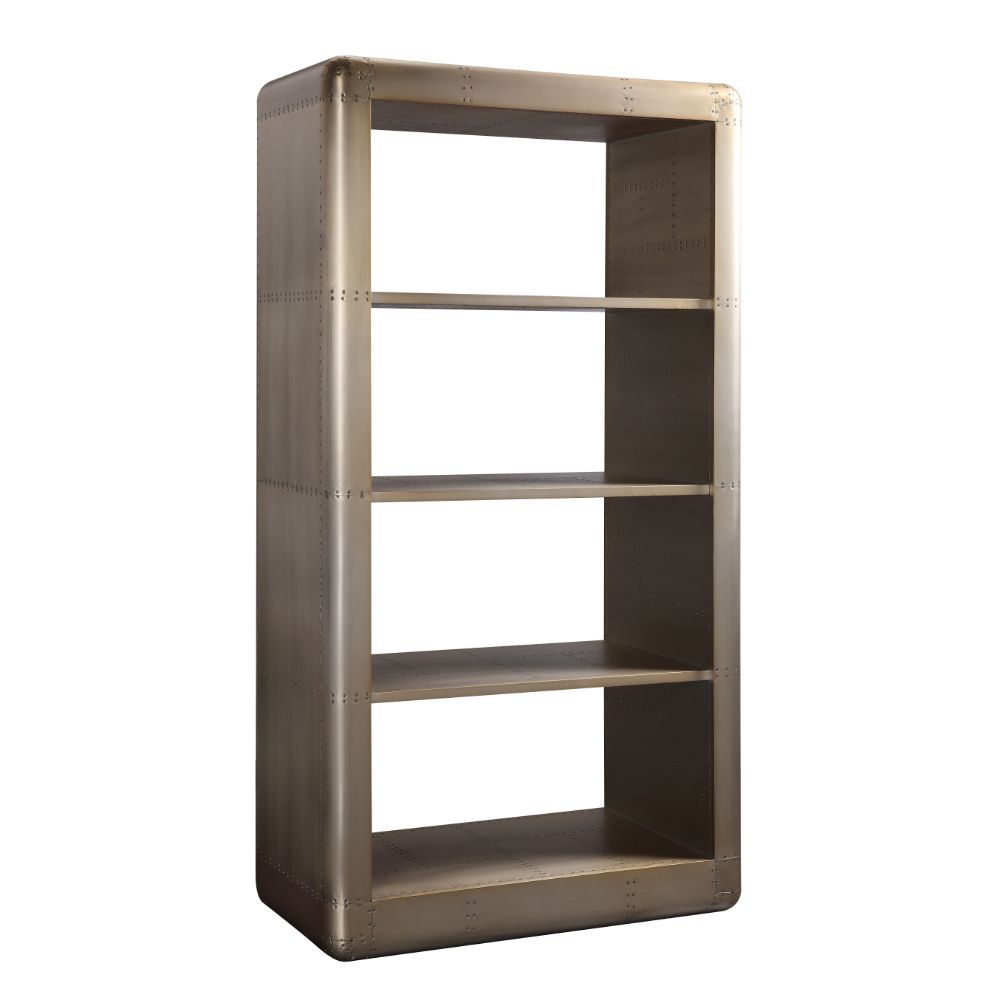 Jennavieve - Bookshelf - Gold Aluminum - Tony's Home Furnishings