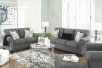 Thumbnail for Agleno - Charcoal - 2 Pc. - Sofa, Loveseat Tony's Home Furnishings Furniture. Beds. Dressers. Sofas.