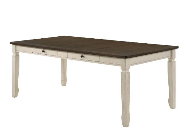 Fedele - Dining Table - Weathered Oak & Cream Finish - Tony's Home Furnishings