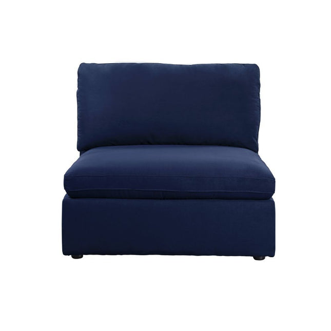 Crosby - Armless Chair - Blue Fabric - Tony's Home Furnishings