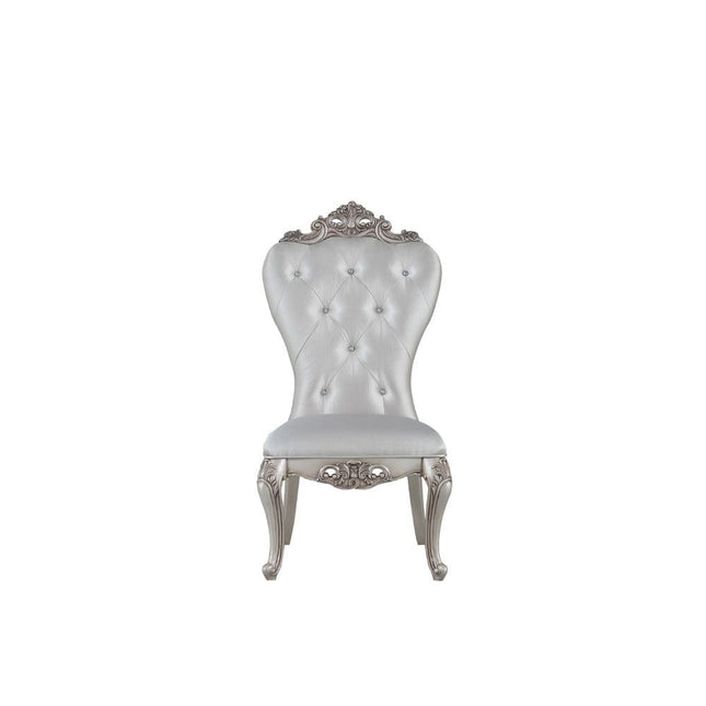 Gorsedd - Side Chair (Set of 2) - Cream Fabric & Antique White - Tony's Home Furnishings