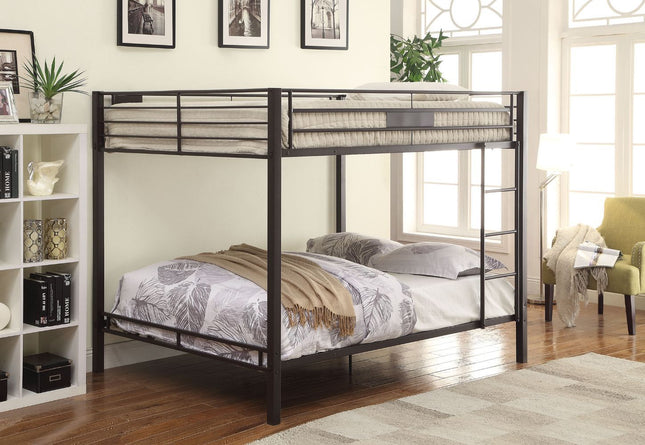 Kaleb - Queen Over Queen Bunk Bed - Sandy Black - Tony's Home Furnishings