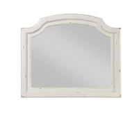 Thumbnail for Jaqueline - Mirror - Light Gray Linen & Antique White Finish - Tony's Home Furnishings