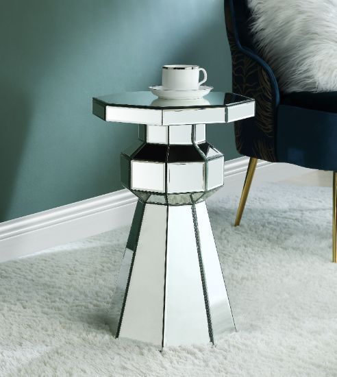 Meria - Pedestal - Mirrored - Tony's Home Furnishings