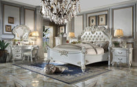 Vendome - Ck Bed - PU & Antique Pearl Finish - Tony's Home Furnishings