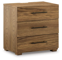 Thumbnail for Dakmore - Brown - Three Drawer Night Stand Tony's Home Furnishings Furniture. Beds. Dressers. Sofas.