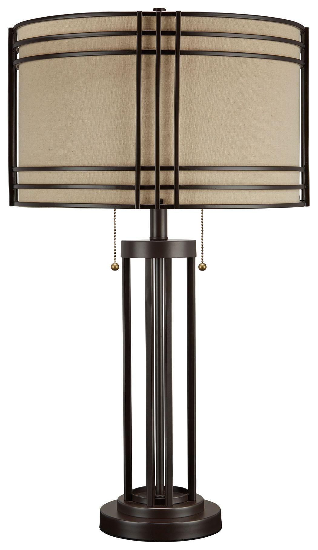 Hanswell - Dark Brown - Metal Table Lamp Tony's Home Furnishings Furniture. Beds. Dressers. Sofas.
