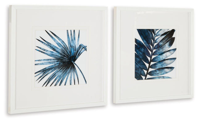 Breelen - Blue / White - Wall Art Set (Set of 2) Signature Design by Ashley® 