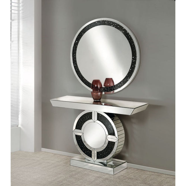 Noor - Accent Table - Mirrored & Faux Gemstones - 31" - Tony's Home Furnishings