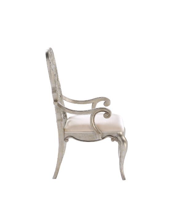 Esteban - Chair (Set of 2) - Ivory Velvet & Antique Champagne Finish - Tony's Home Furnishings
