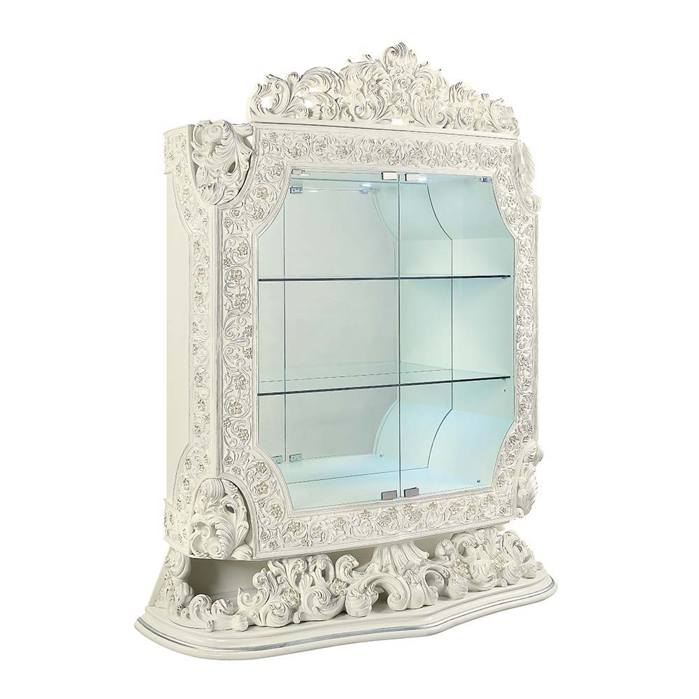 Adara - Curio - Antique White Finish - Tony's Home Furnishings