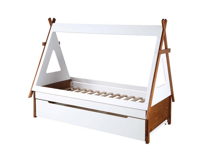 Loreen - Twin Bed - Oak & White Finish - Tony's Home Furnishings