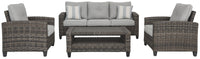 Thumbnail for Cloverbrooke - Gray - Sofa, Chairs, Table Set (Set of 4) - Tony's Home Furnishings