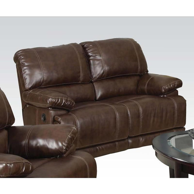 Daishiro - Loveseat - Chestnut Bonded Leather Match - Tony's Home Furnishings