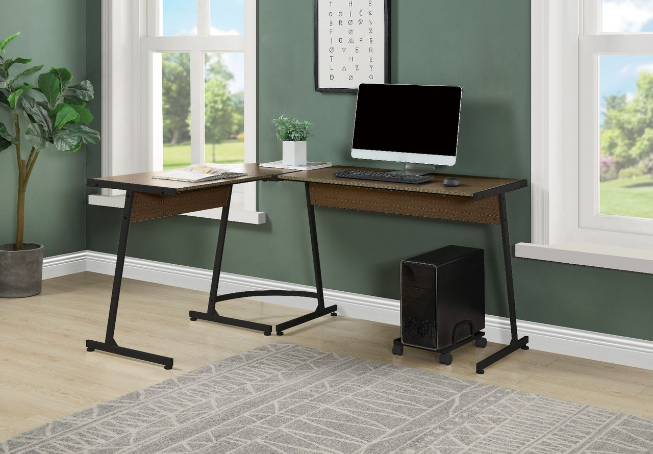 Acme - Dazenus - Computer Desk, Black Finish - Of00044 - Black & Oak Finish - Tony's Home Furnishings