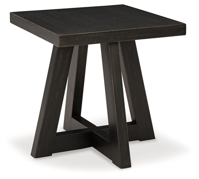 Galliden - Black - Square End Table - Tony's Home Furnishings