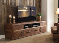 Thumbnail for Aberdeen - TV Stand - Retro Brown Top Grain Leather - Tony's Home Furnishings