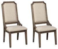 Thumbnail for Wyndahl - Rustic Brown - Dining Uph Side Chair (Set of 2) - Framed Back Tony's Home Furnishings Furniture. Beds. Dressers. Sofas.