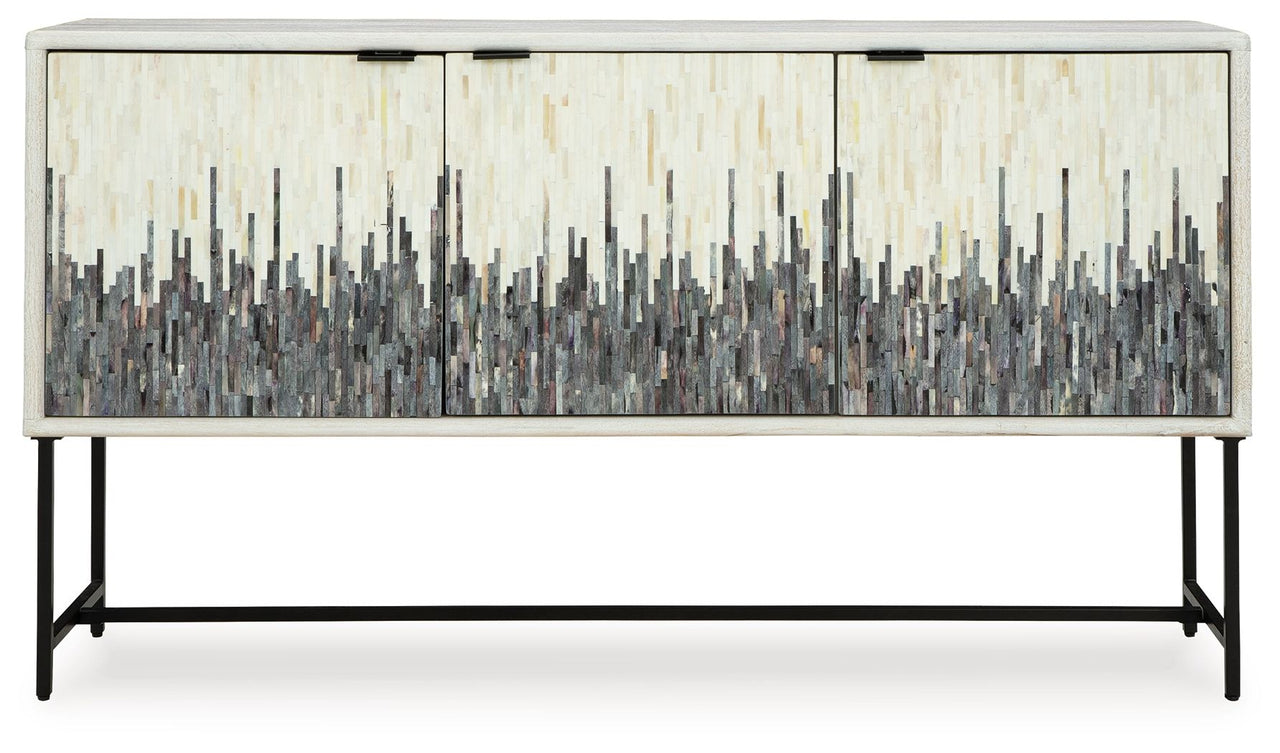 Freyton - White / Gray - Accent Cabinet - Tony's Home Furnishings