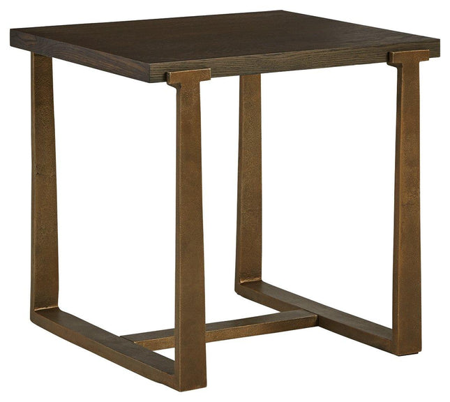 Balintmore - Brown / Gold Finish - Rectangular End Table Signature Design by Ashley® Yakima WA