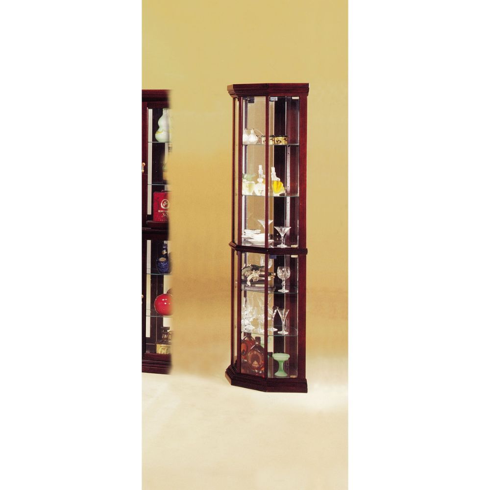 Huxley - Curio Cabinet (Corner) - Dark Brown - 16" - Tony's Home Furnishings