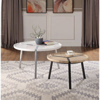 Thumbnail for Casia - Coffee Table - White & Natural - Tony's Home Furnishings