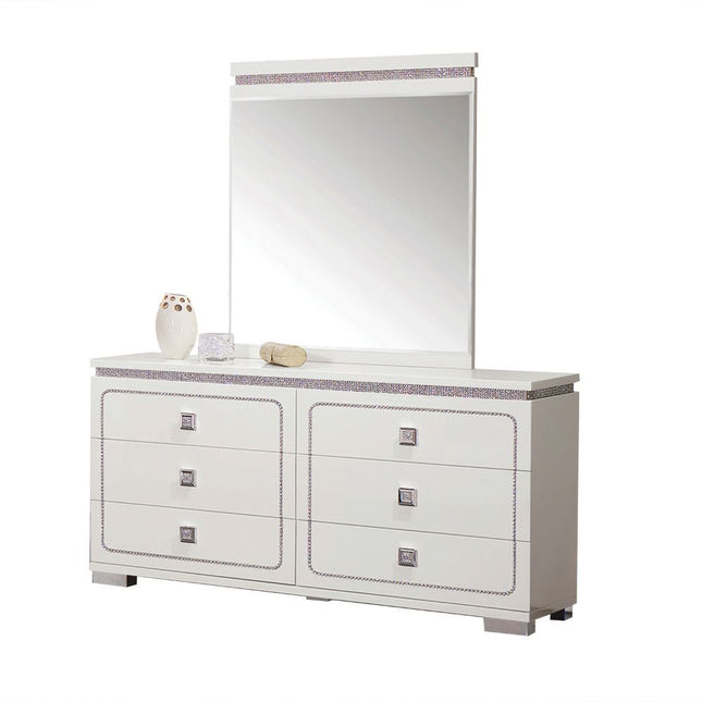 Valentina - Mirror - White High Gloss - Tony's Home Furnishings